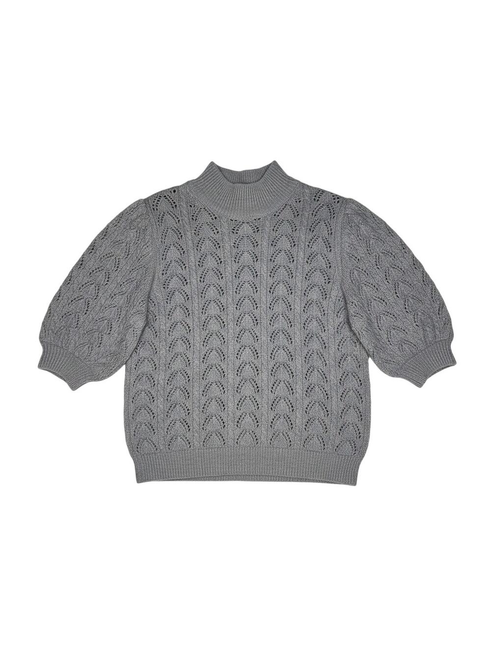 Elie Tahari Wool Puff Sleeve Sweater Shirt Size M